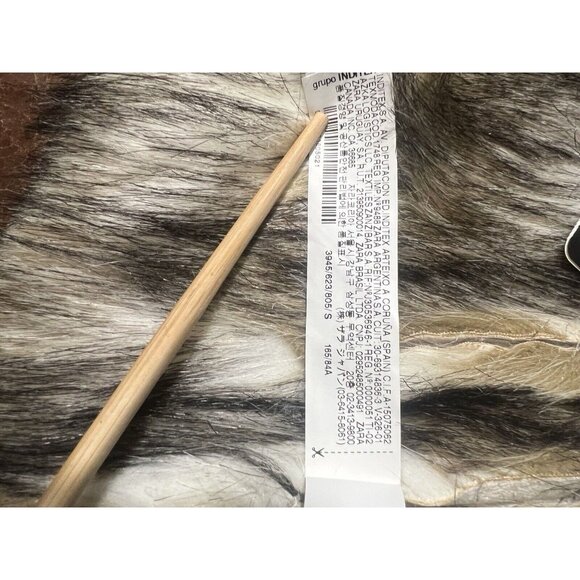 Zara Basic Vest Faux Fur Suede Women's S Sleeveless Open Hippie Boho 70s NWT - Picture 9 of 10